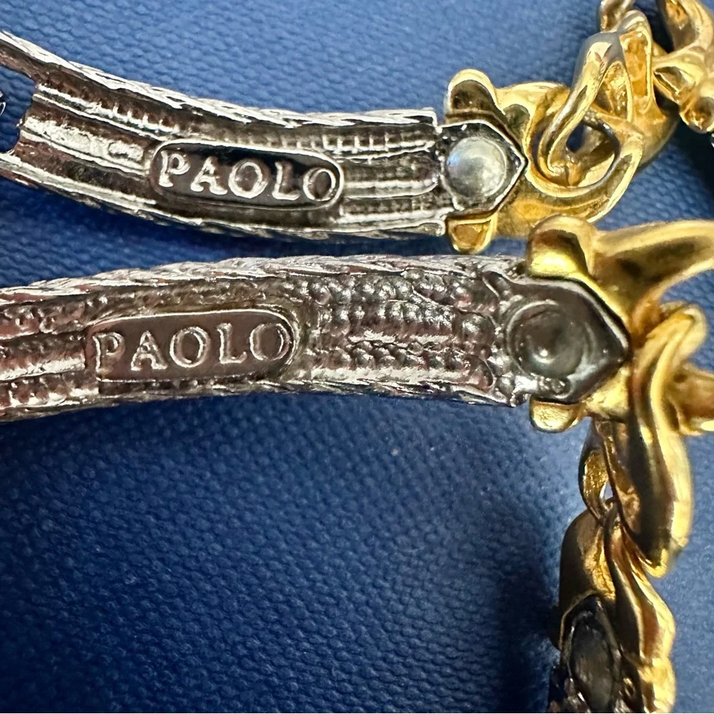 Vintage GUCCI Gold & Silver Horsebit Necklace, Bracelet & Earring—Rare Set - Picture 2 of 14